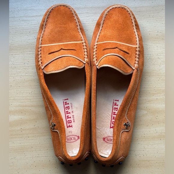 Tod’s for Ferrari Suede Driving Loafers | Burnt Orange | 36.5 EU / 6.5 US - Picture 4 of 10